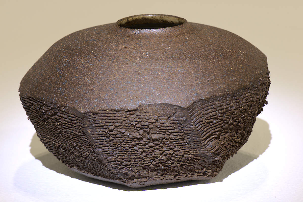 Faceted Textured Spherical Vase 8