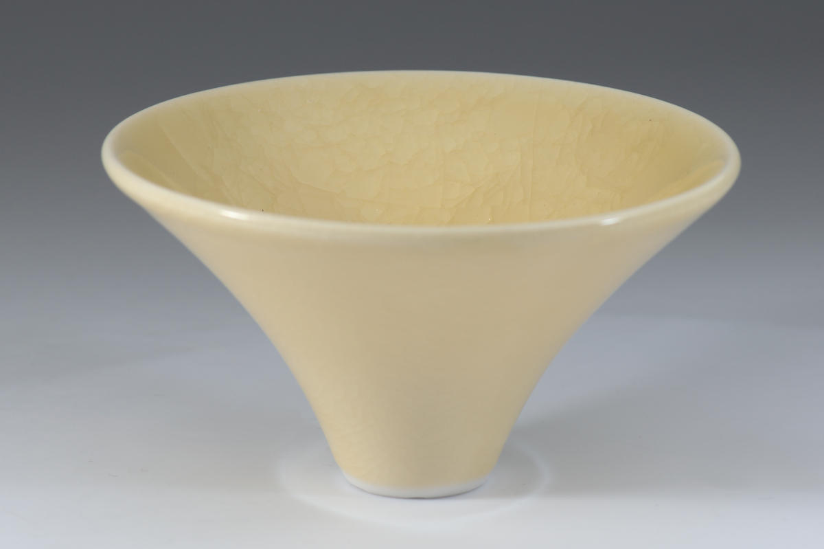 Cone Cup Yellow Ice Crackle