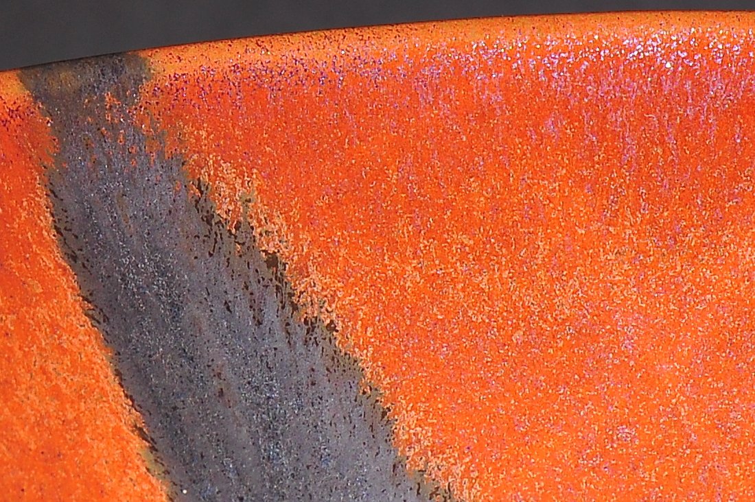 Kaki and Tenmoku Bowl detail