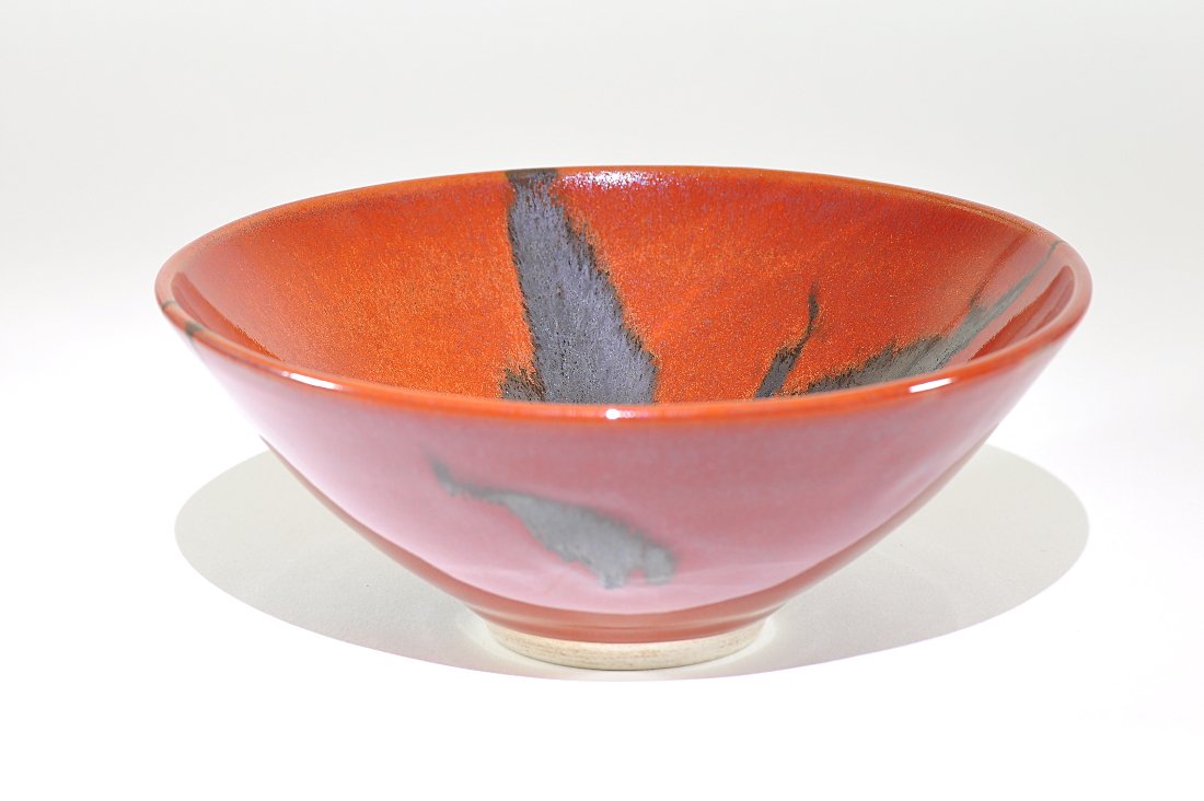 Kaki and Tenmoku Bowl