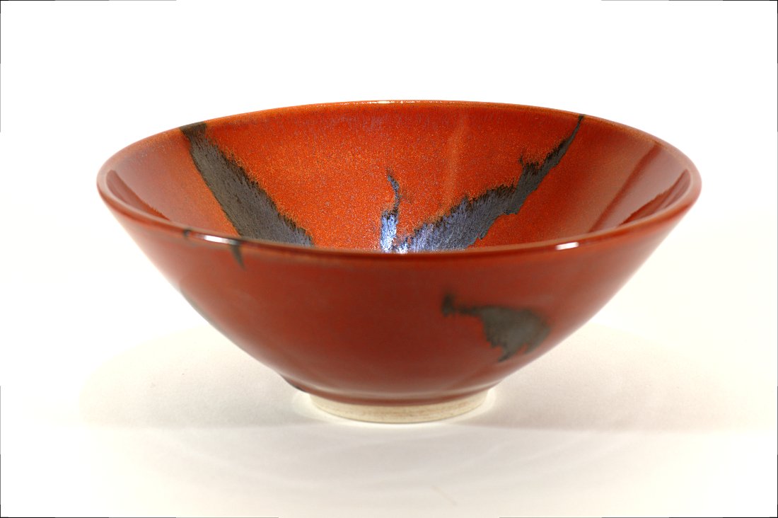 Kaki and Tenmoku Bowl