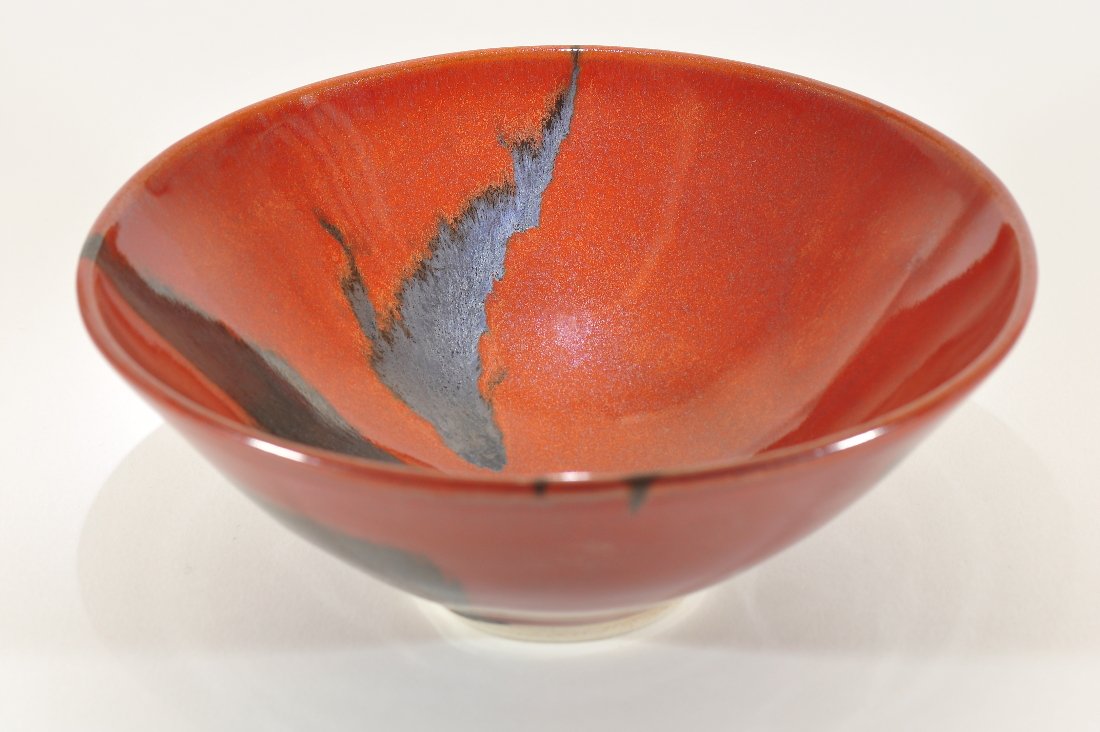 Kaki and Tenmoku Bowl